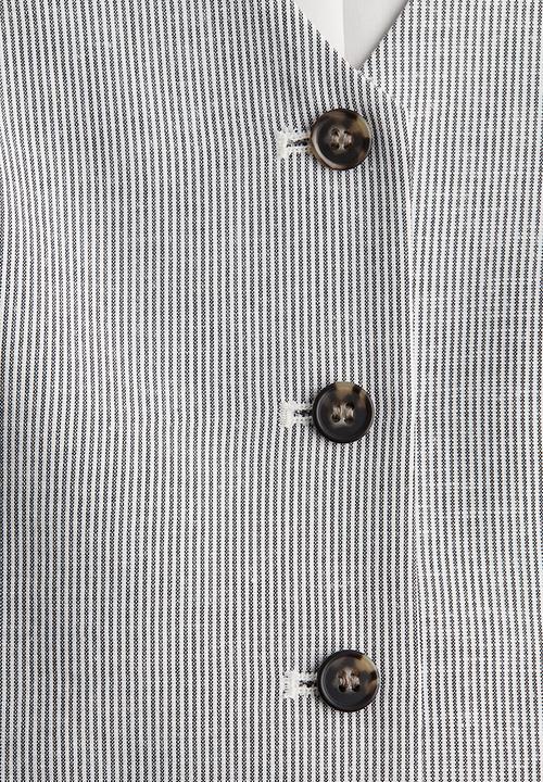 H&M - Tailored suit waistcoat - white/black striped 