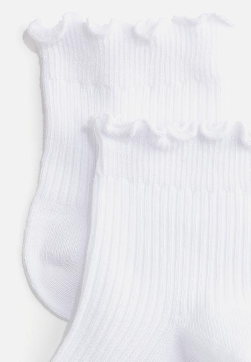 H&M - 5-pack ankle socks - white