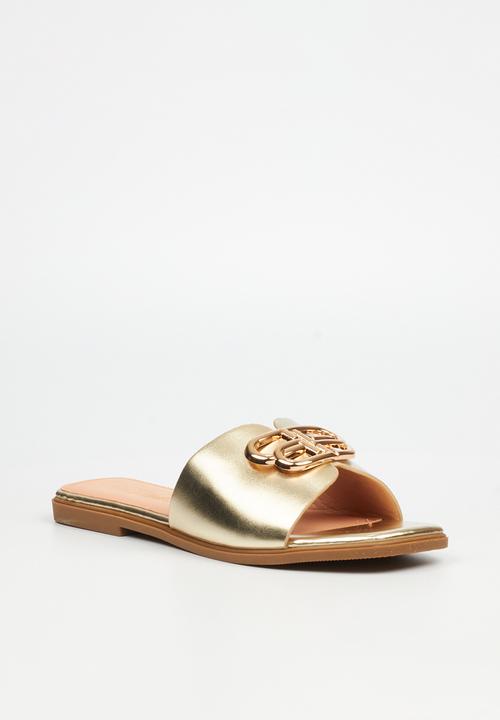 Miss Black - Syrup 1 flat sandal - gold