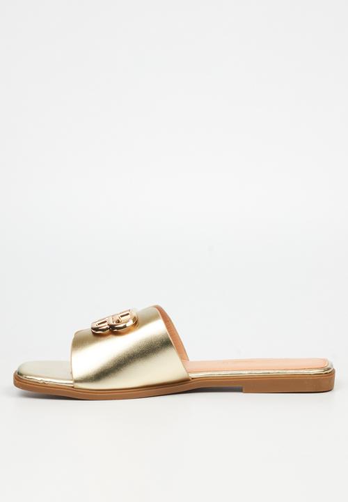 Miss Black - Syrup 1 flat sandal - gold