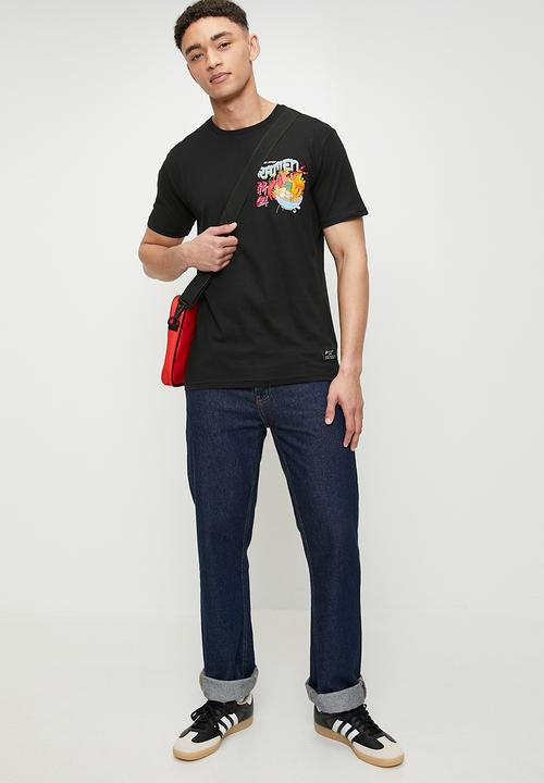 Brave Soul - Ramen Print T-Shirts - Jet Black