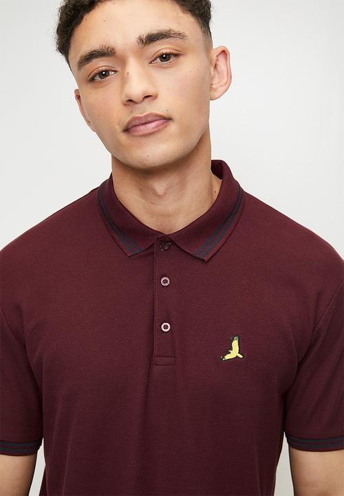 Brave Soul - Polo T-Shirts - Burgundy