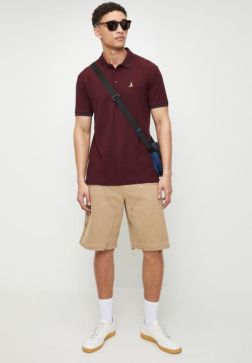 Brave Soul - Polo T-Shirts - Burgundy