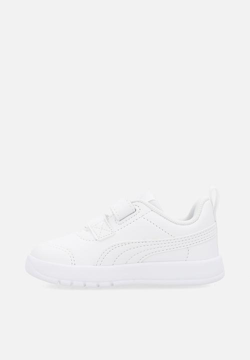 PUMA - Courtflex V3 V Inf - Puma White-Puma White-Silver Mist