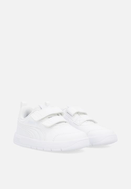 PUMA - Courtflex V3 V Inf - Puma White-Puma White-Silver Mist