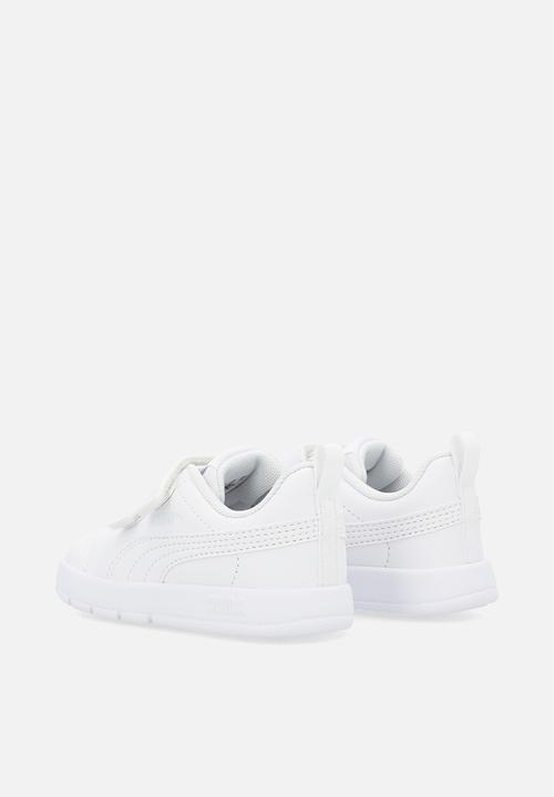 PUMA - Courtflex V3 V Inf - Puma White-Puma White-Silver Mist