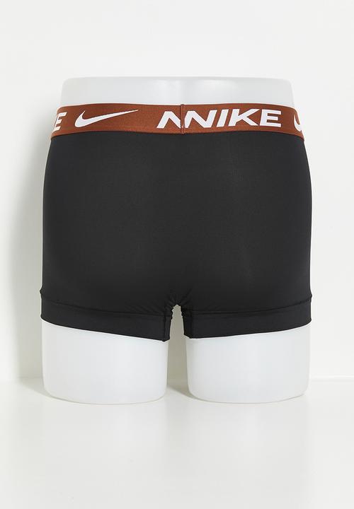 Nike - Dri-Fit Essential Micro Sport 3 Pack Trunk - BLACK - LIGHTENING/ PICANTE RED/ CINNAMON