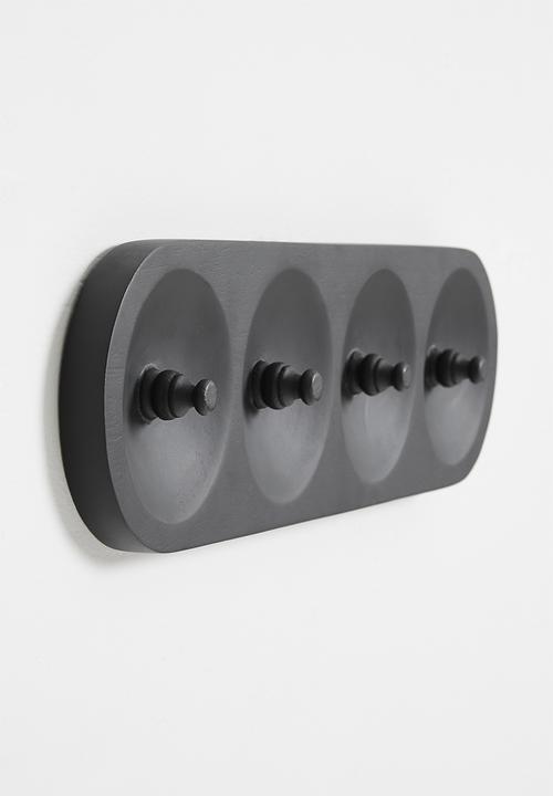 Sixth Floor - Wooden Dot Hook - Black