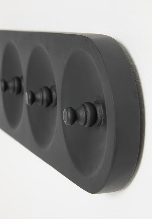 Sixth Floor - Wooden Dot Hook - Black