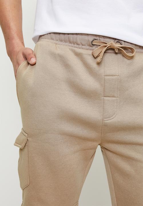 Brave Soul - Cargo Knit Shorts - Stone