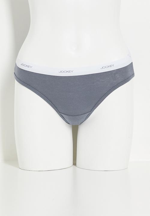 Jockey - 6 pk value plain bikini - grisalle / purple potion / musk / cappucinoliquid blue / mosiac