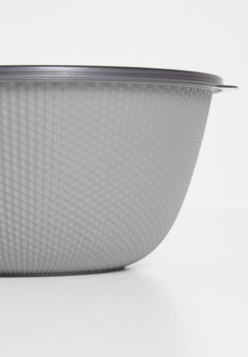 Excellent Houseware - Embossed nested food storage - grey