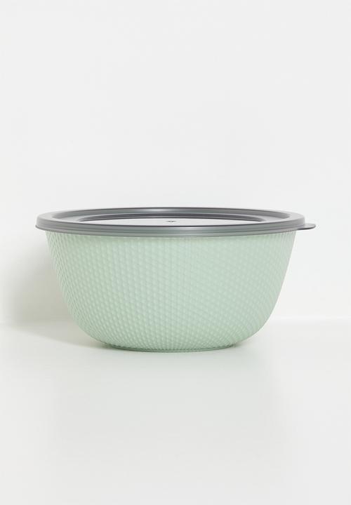 Excellent Houseware - Embossed nested food storage - green