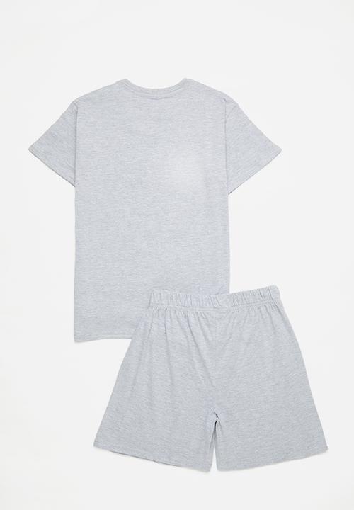 Pop Candy - Nasa placement print pj set - grey/multi
