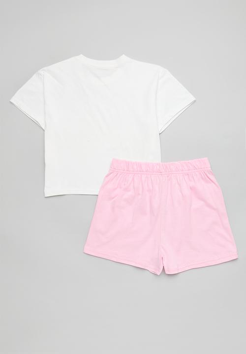 Pop Candy - Pj set - white/pink/born to brunch
