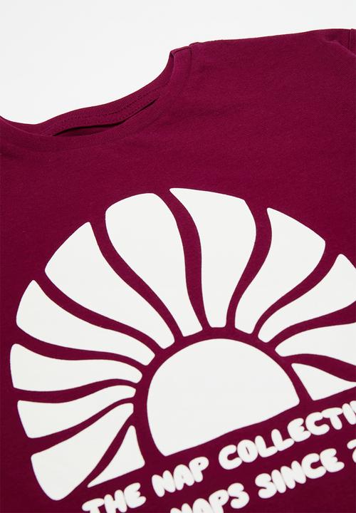 Pop Candy - Pj set with placement print - maroon/nap collective