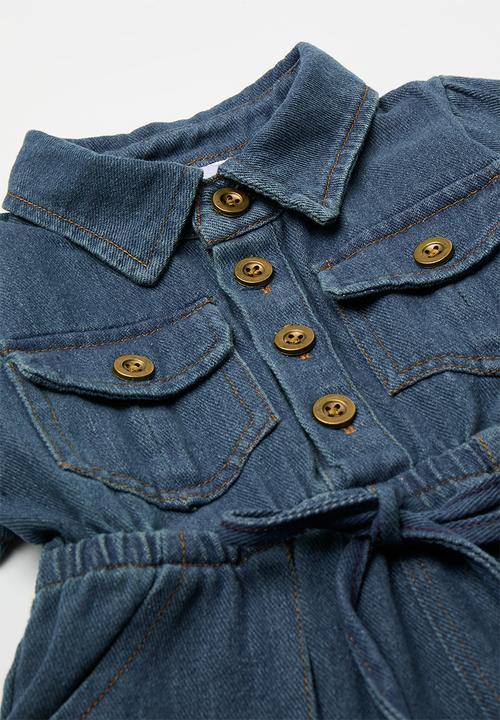Pop Candy - Denim playsuit - blue