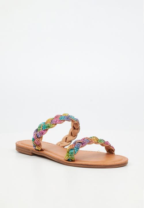 Miss Black - Basil 4 braided sandal - multi