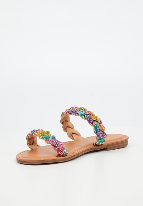 Miss Black - Basil 4 braided sandal - multi