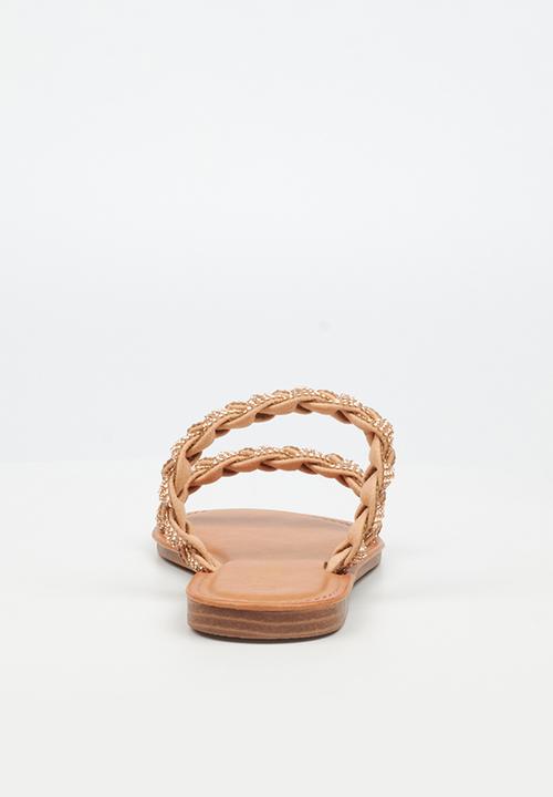 Miss Black - Basil 4 braided sandal - rose gold