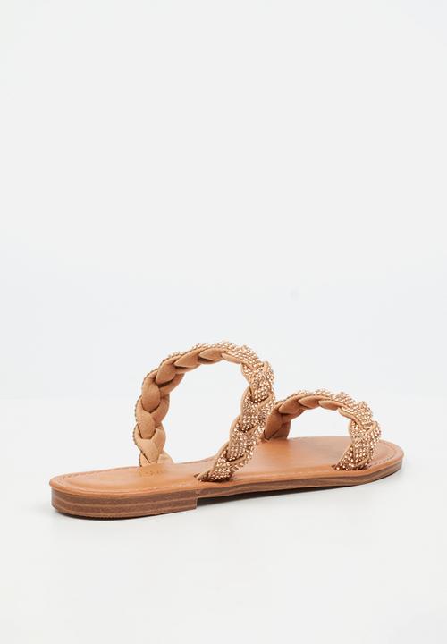 Miss Black - Basil 4 braided sandal - rose gold