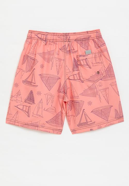 Pop Candy - Printed board shorts - coral