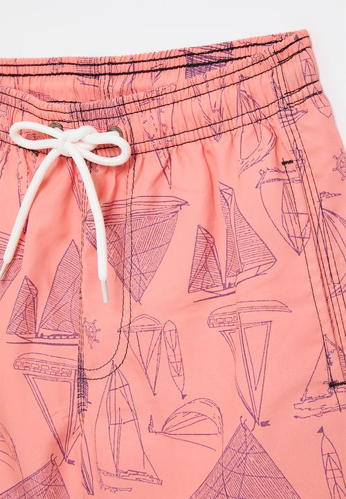 Pop Candy - Printed board shorts - coral