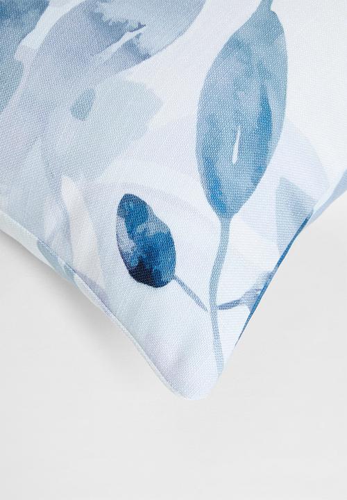 Sixth Floor - Floral Printed Cushion Cover - Blue