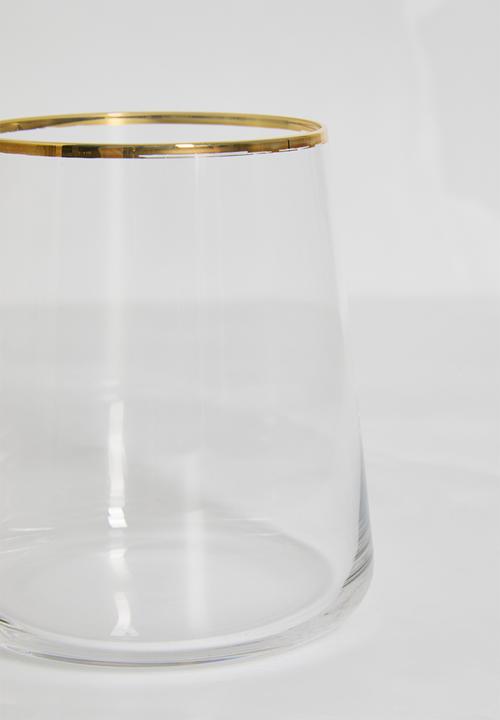 Excellent Houseware - Celebration wine glass set of 2 - clear