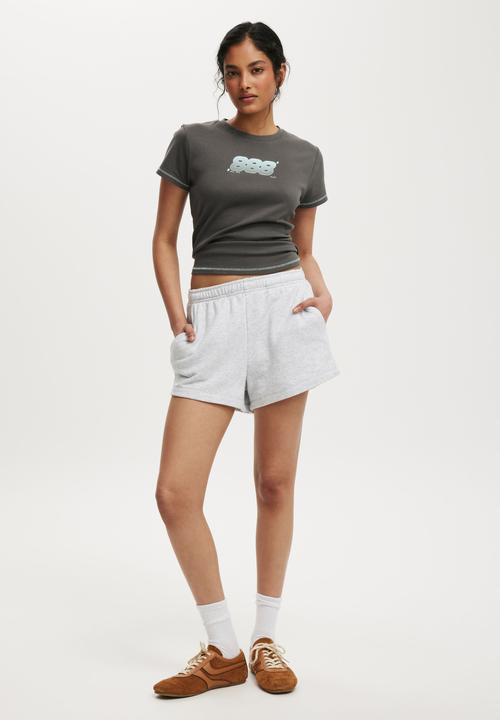 Cotton On - Fleece sweatshort - soft grey marle