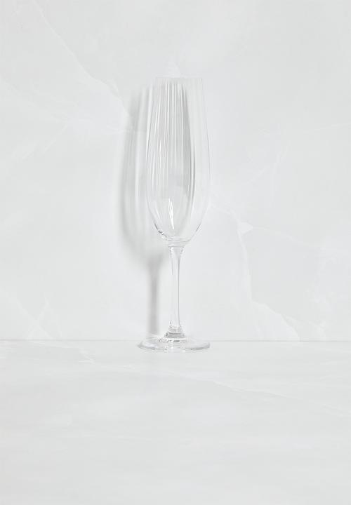 Excellent Houseware - Crystaline champagne glass set of 4 - Clear