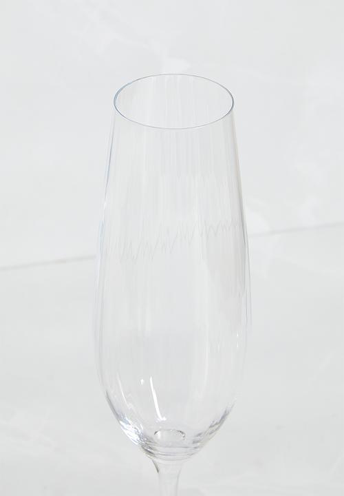 Excellent Houseware - Crystaline champagne glass set of 4 - Clear