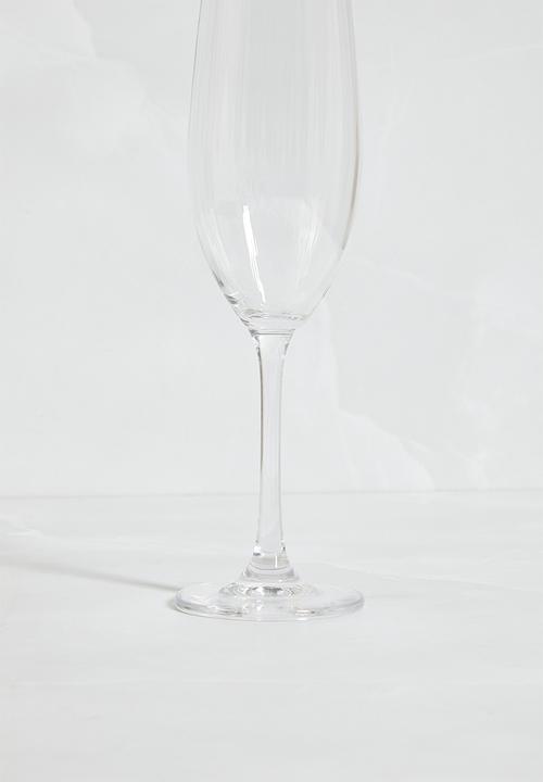 Excellent Houseware - Crystaline champagne glass set of 4 - Clear