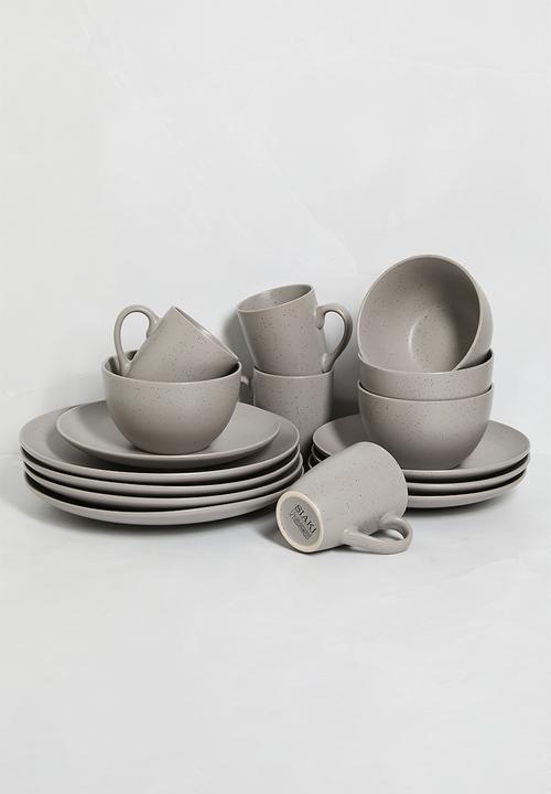 Excellent Houseware - Billy dinner plate set of 4 - grey