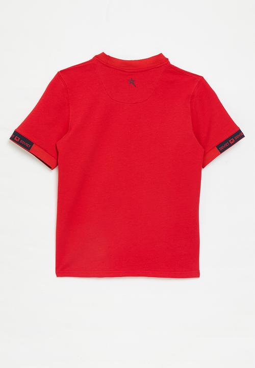 SOVIET - Boys crew neck tee - red