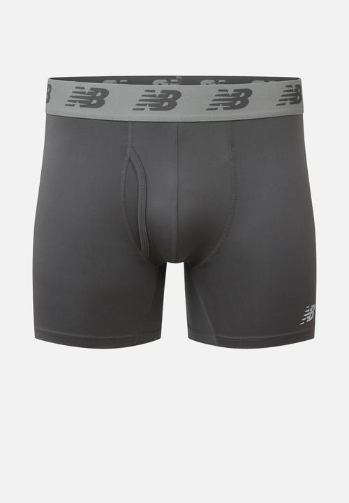 New Balance  - Premium 6In Boxer Briefs 3Pk - Charcoal