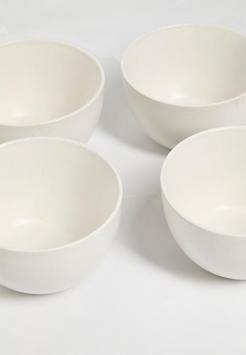 Excellent Houseware - Billy bowl set of 4 - white