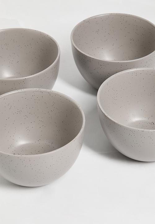 Excellent Houseware - Billy bowl set of 4 - grey