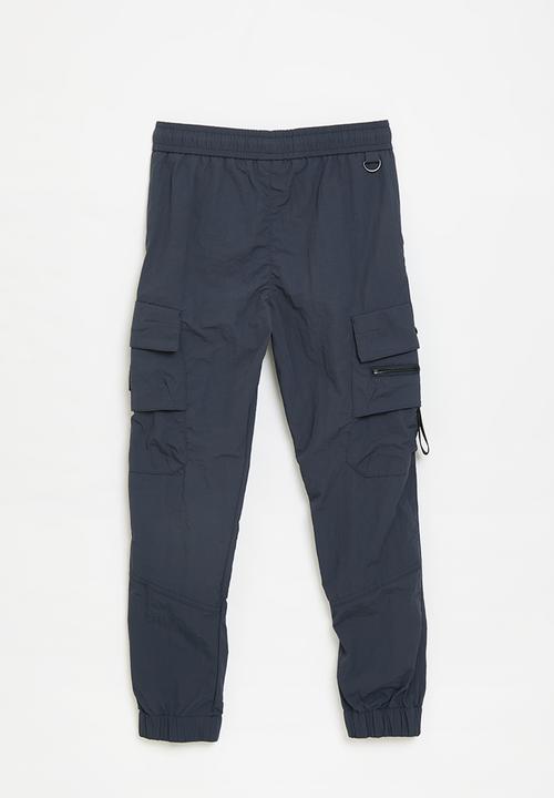 SOVIET - Boys fashion cargo nylon pants - navy