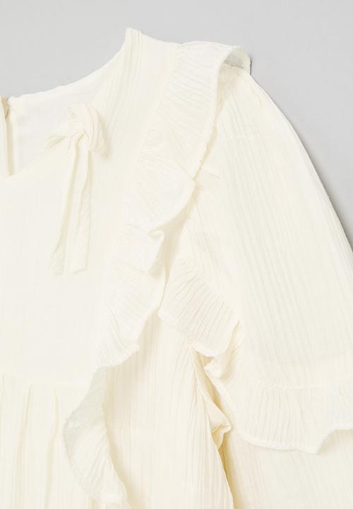 Pop Candy - Frilly boho dress - ivory