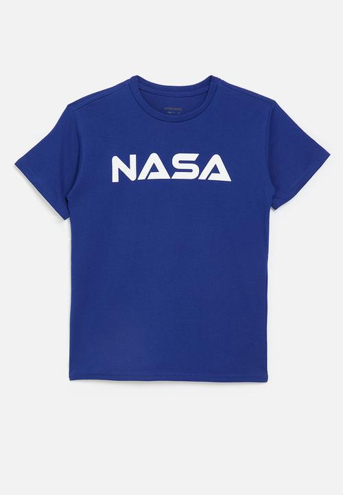 Pop Candy - Nasa logo tee - royal blue/white