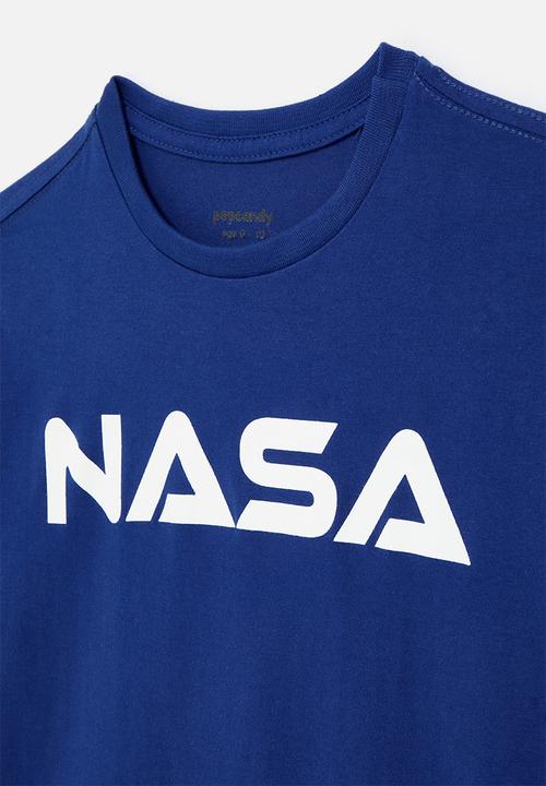 Pop Candy - Nasa logo tee - royal blue/white