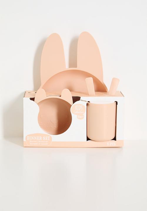 H&S - Bunny dinnerware set - coral