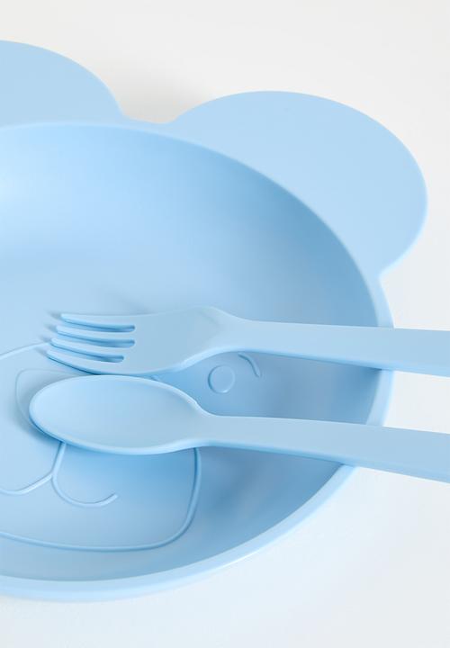 H&S - Bear dinnerware set - blue
