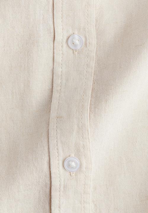 H&M - Linen-blend shirt - light beige