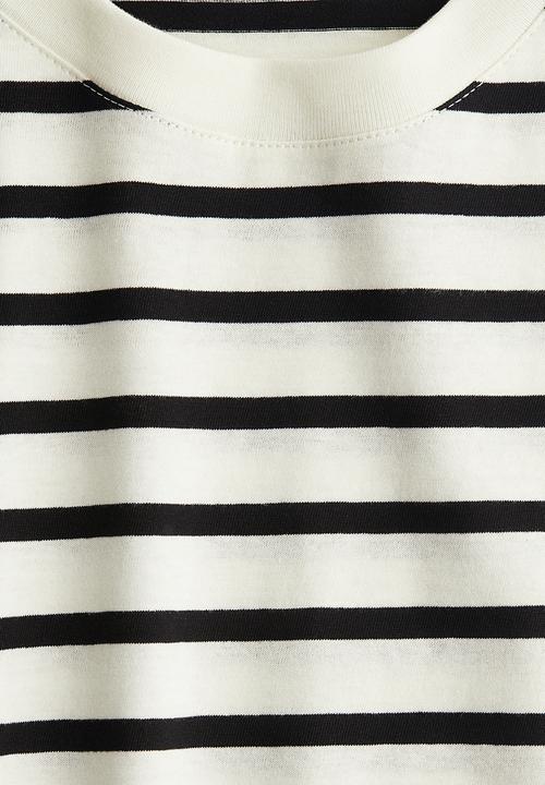 H&M - Cotton t-shirt - cream striped 