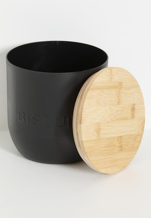 Excellent Houseware - Simple biscuit bin - black