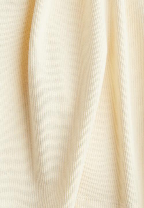 H&M - Cropped vest top - pale yellow