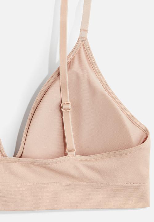 H&M - Seamless padded soft bra - light beige