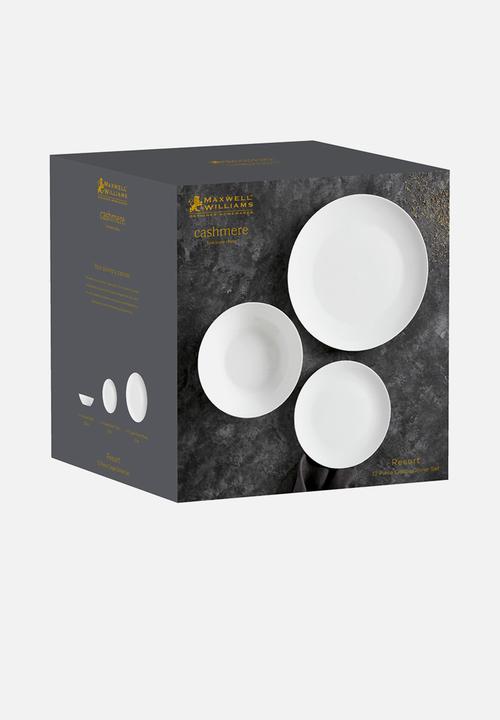 Maxwell & Williams - Cashmere Resort Coupe 18pc Dinner Set - white